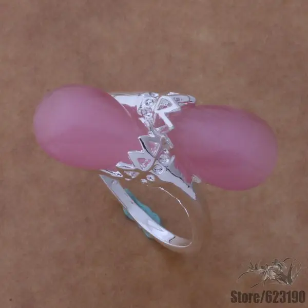 AR340 посеребренное кольцо посеребренные модные ювелирные изделия розовый