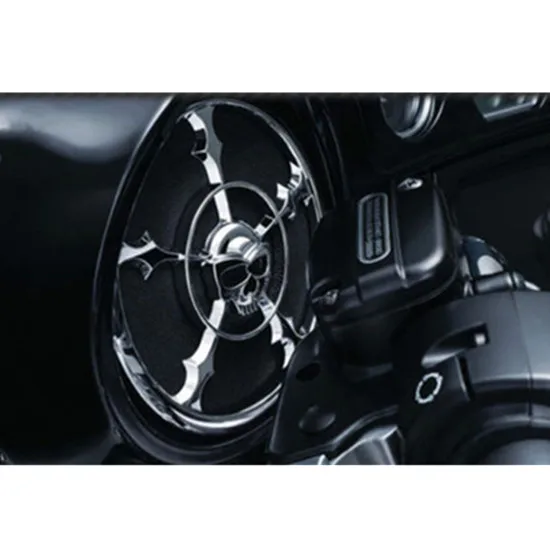 Чехол для гриля Chrome динамик в форме черепа Trim Harley Touring Electra Glide FLHT Street Tri EFI FLHXI |