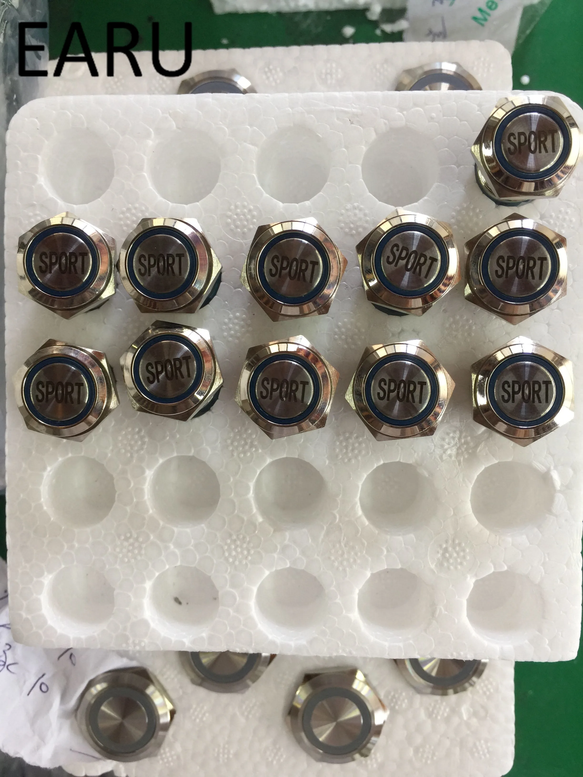 16 мм водонепроницаемый металлический светодиодный Мгновенный кнопочный