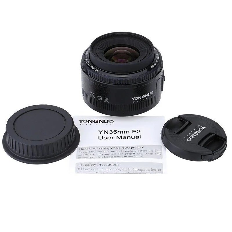 Объектив камеры Yongnuo YN35mm F2.0 F2 1:2 AF MF широкоугольный фиксированный dslr для Canon EOS 600d 60d