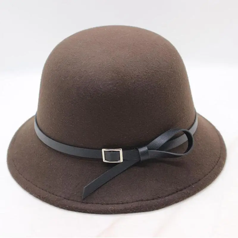 Ladies Cloche Winter Cap Soft for Girl Hats Trendy Derby Wool Bowler Fall Winter Warm Lovers Fedoras Princess Caps Chapeau Femme