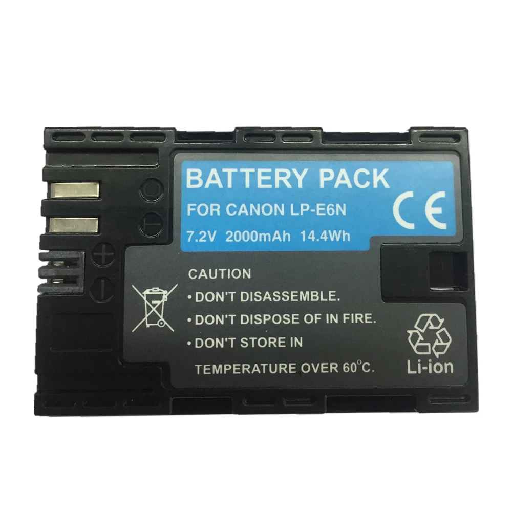 LP-E6N LPE6N Аккумуляторы для цифрового фотоаппарата LP-E6 LPE6 ионно-литиевая аккумуляторная батарея для цифровой однообъективной зеркальной камеры Canon EOS 5D Mark II III 7D 60D 6D 5D4 70D 80D 5DR 7D2