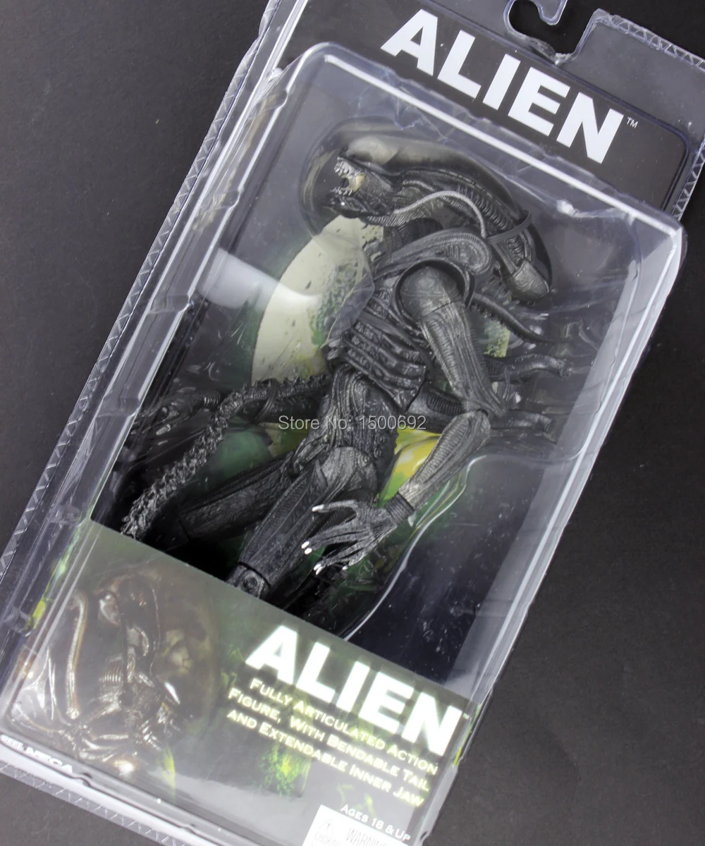 Neca Transparan Kepala Asli Alien resmi dengan Розничная коробка Bebas Biaya Kirim Klasik mainan 7 &quotфигурка