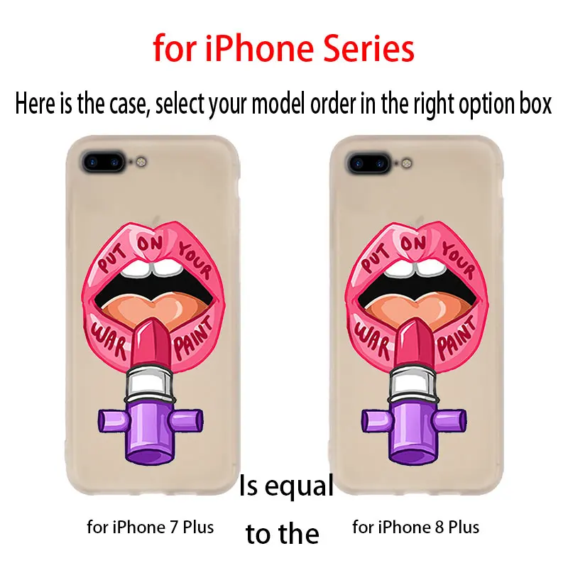 Pink Lips Aroma Silicone Soft Phone Shell Case for iPhone 13 12 11 Pro X XS Max XR 8 7 6 Plus SE 2020 Coque | Мобильные телефоны и
