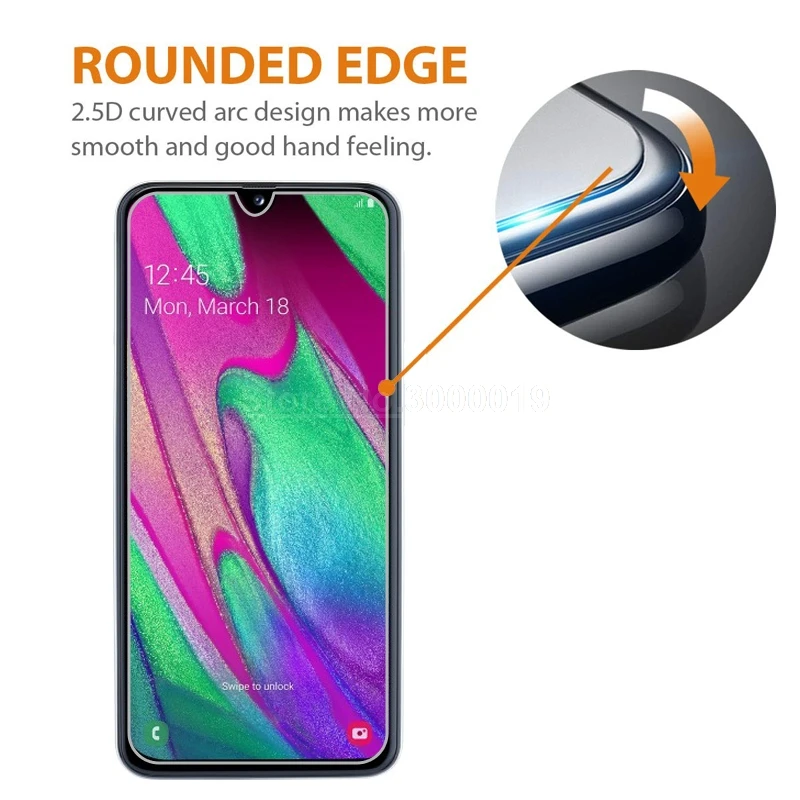 2 шт закаленное стекло для Samsung Galaxy A40 защита экрана 9H 2.5D телефон на Защитное