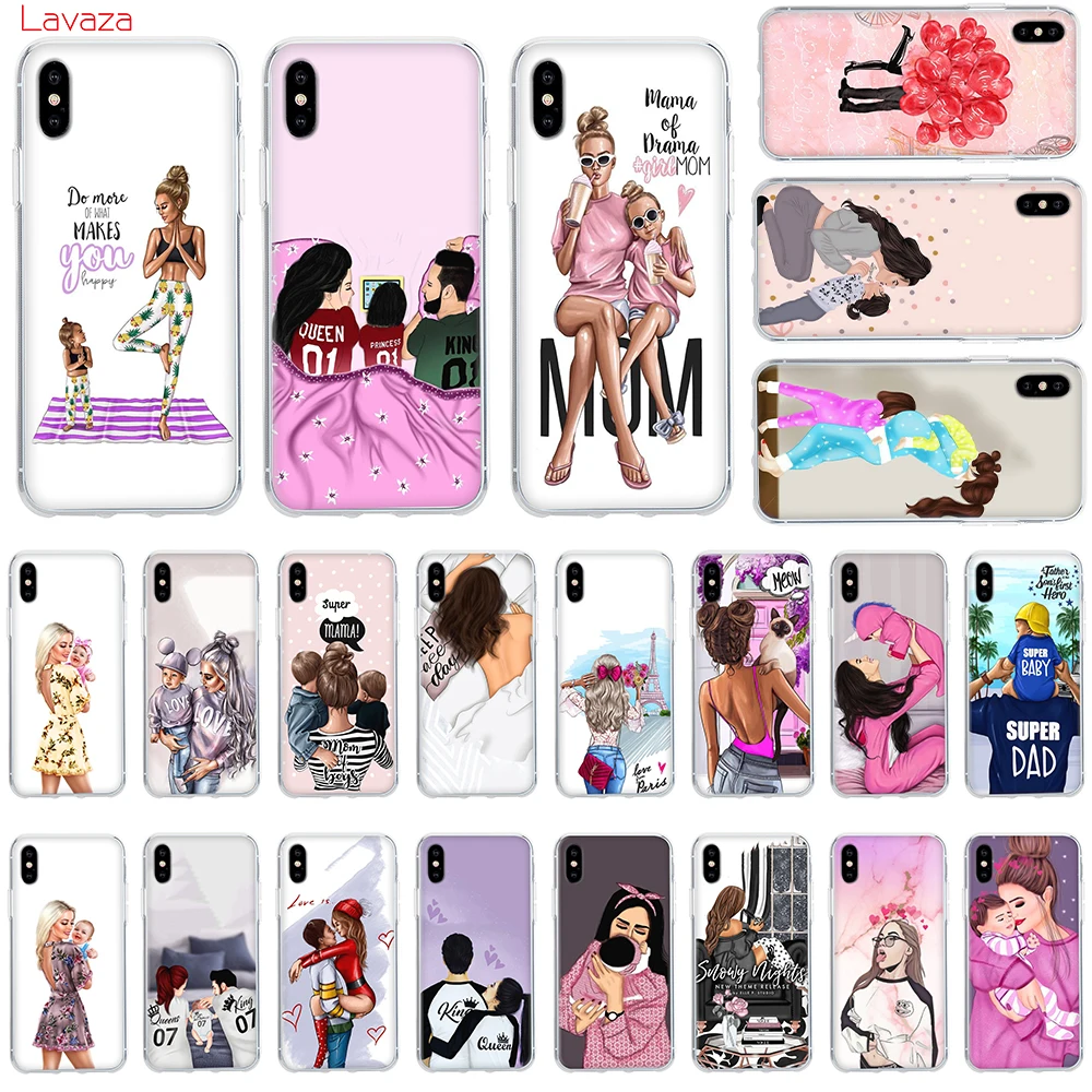 Lavaza Case for Apple iPhone 6 6s 7 8 Plus X 5 5S SE Cover XS Max XR Super mama girly Girl Queen Cases | Мобильные телефоны и