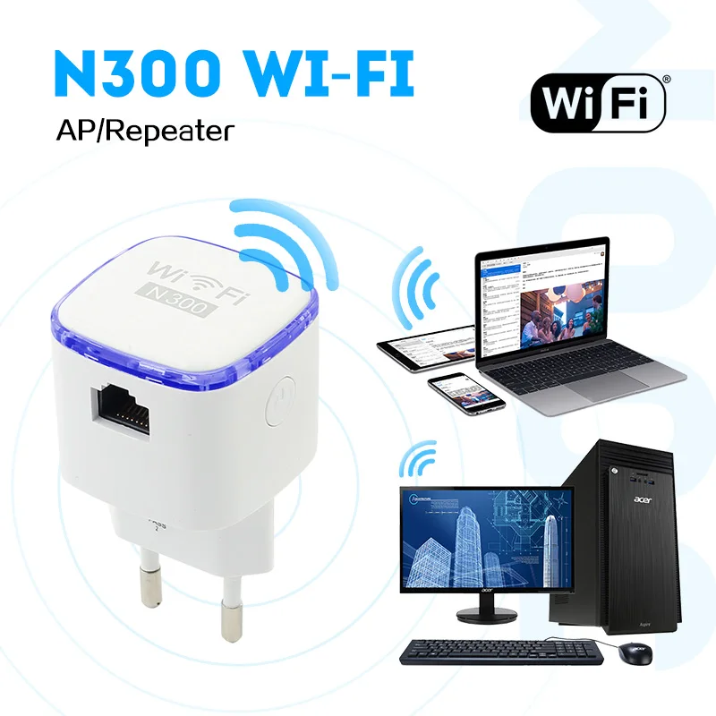 Wi-Fi расширитель диапазона 300 Мбит/с путешествия Wi-Fi повторитель/Интернет Усилитель сигнала Усилитель Ethernet порт для путешествий WiFi маршрутизатор/домашняя точка доступа