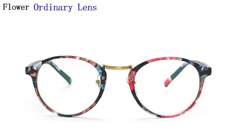 Ordinary Lens Ретро Круглые унисекс фотохромные очки для близорукости астигматизм оптические очки по рецепту для мужчин женщин студентов на заказ R5 - Цвет оправы: Ordinary Lens