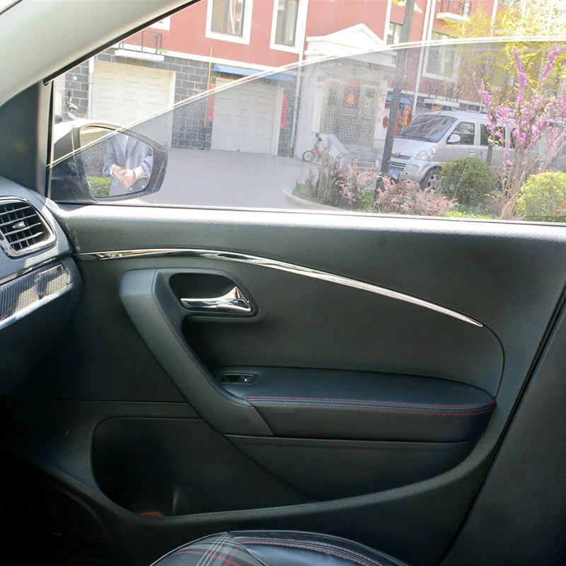 2pcs for polo 2011- Front inner door panel Decorative stripes Stainless steel Decorative strip