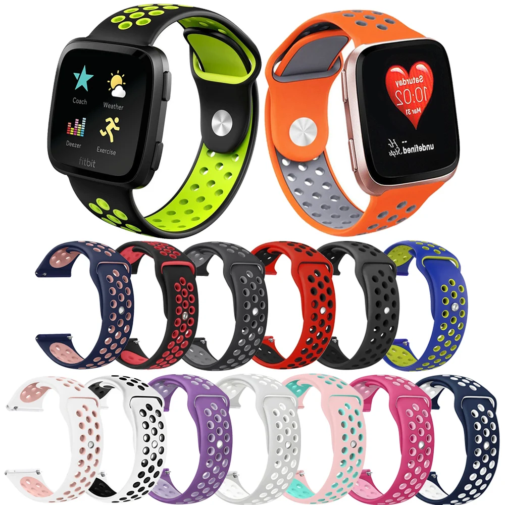 Сменный спортивный браслет из мягкого силикона сменные браслеты для Fitbit Versa