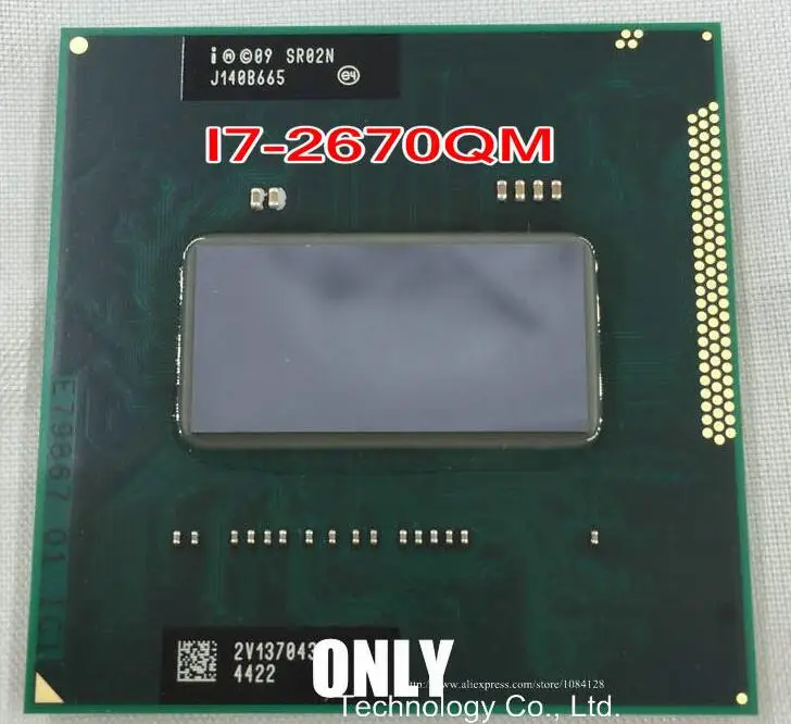 Процессор intel I7-2670QM SR02N I7 2670QM SRO2N 2,2G-3,1G/6 M для ноутбука HM65/HM67