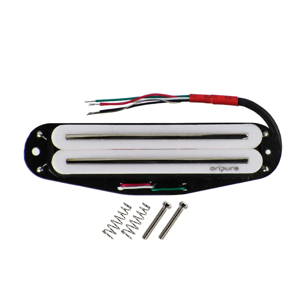 OriPure Alnico 5 пикап Двойной Hot Rail Humbucker электрогитары 13 6 К к белый 4 провода гитары