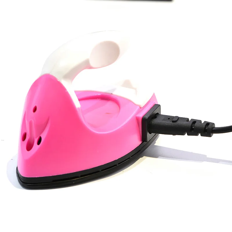 Pink Color Mini Iron Hot Fix Paper Handheld Electronic with Thermostat Bottom for Children DIY F0057 | Дом и сад