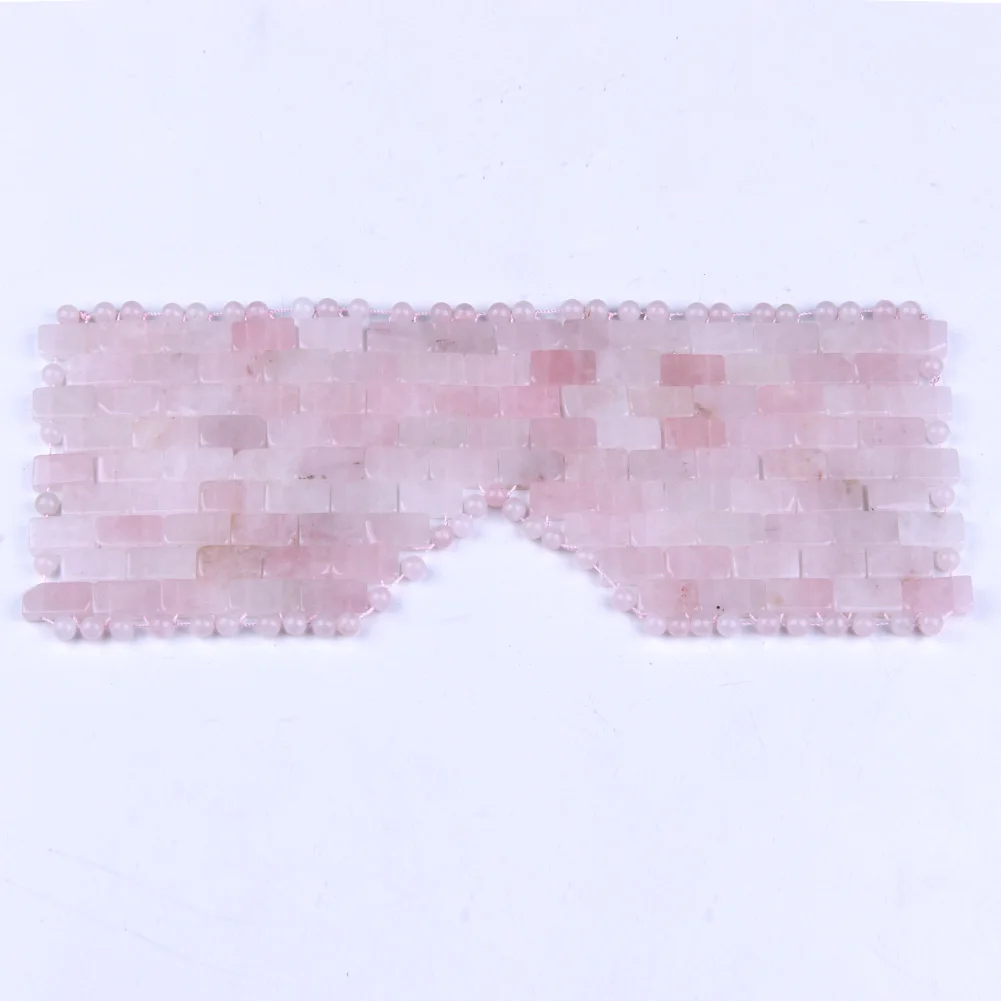Rose Quartz Yaye натуральное лечение рейки драгоценный камень нефрит маска для глаз массажер для лица Спа Ручной работы по уходу за кожей Красота Инструменты 1 шт - Цвет: Rose Quartz