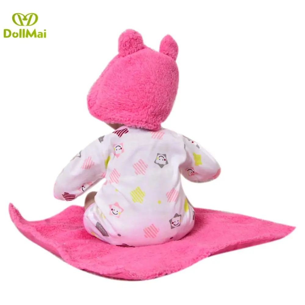DollMai 16 дюймов 40 см bebes reborn хлопок тело силиконовые конечности куклы Розовая звезда
