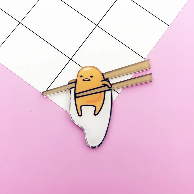 1 шт. мультфильм яйцо значок Kawaii Значки Harajuku акриловые булавки милый рюкзак