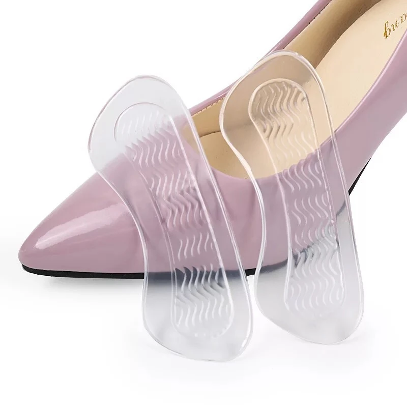 

1 Pair High Quality Silicone Transparent Heel Pad High-heels heel insole women's Heel Protection Pad HT-6