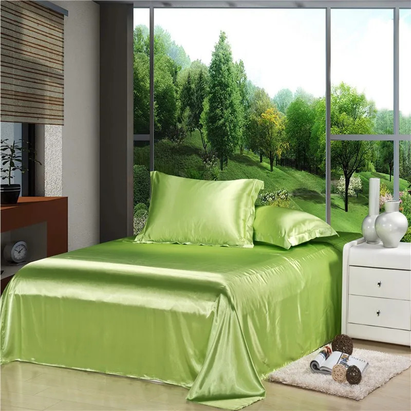 Роскошный зеленый китайский Шелковый атласный комплект одеял Европейского