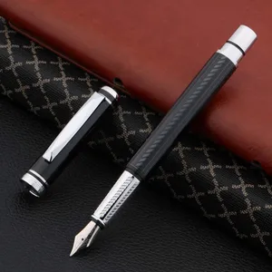 Черные ледяные цветы металлическая Серебряная ручка перьевая ручка