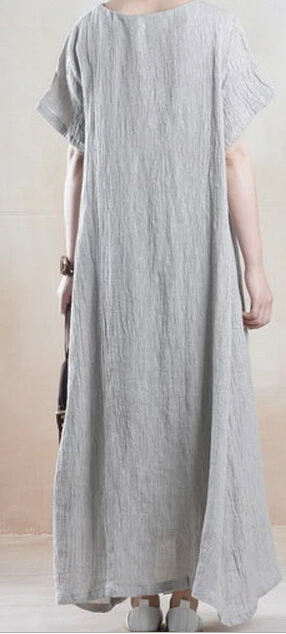 Женское Хлопковое платье A-Line повседневное Свободное с коротким рукавом