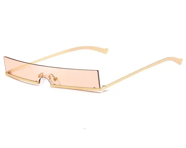 Футуристический Стиль прямоугольник без оправы Модные мужские солнцезащитные