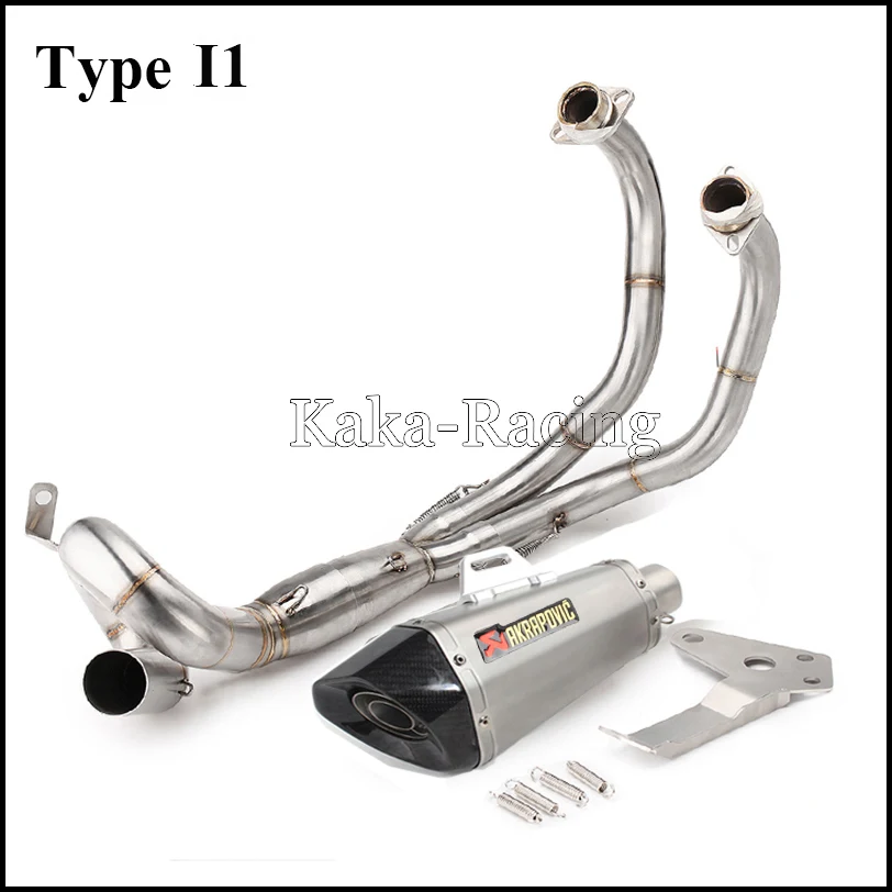 Type I1 FZ mt 07 мотоцикл Akrapovic глушитель выхлопной системы для Yamaha MT07 fzfz07 FZ-07 Tracer(-) XSR700 - Цвет: Type I1