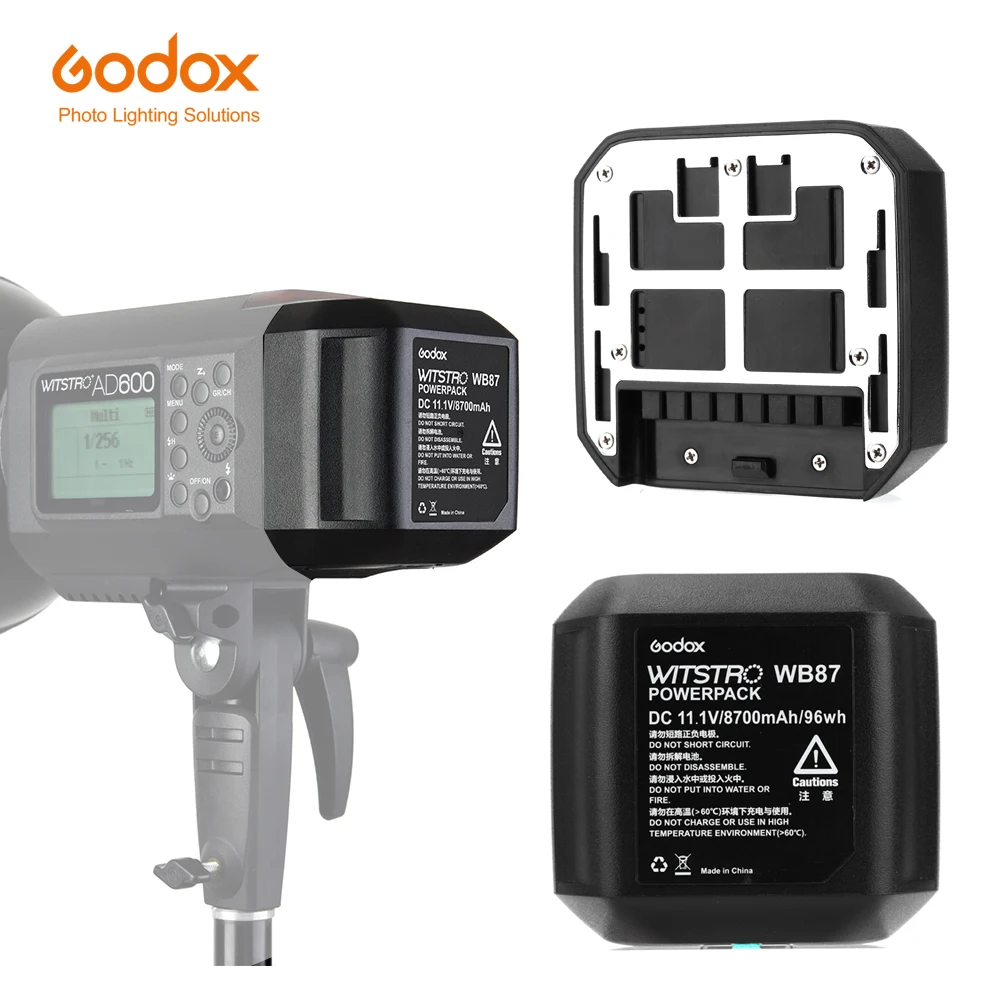Godox WB87 аккумулятор 11 1 В 8700 мАч для AD600 AD600B AD600BM AD600M студийные вспышки|battery pack|batteries