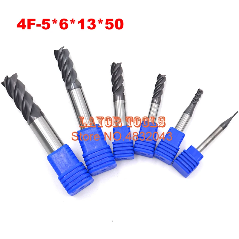 4f 5 0*6*13*50 hrc50 твердосплавные концевые фрезы карбидные квадратные торцевые 4