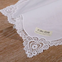 a004 1 piece white premium cotton lace handkerchiefs crochet hankies for womenladies wedding handkerchief