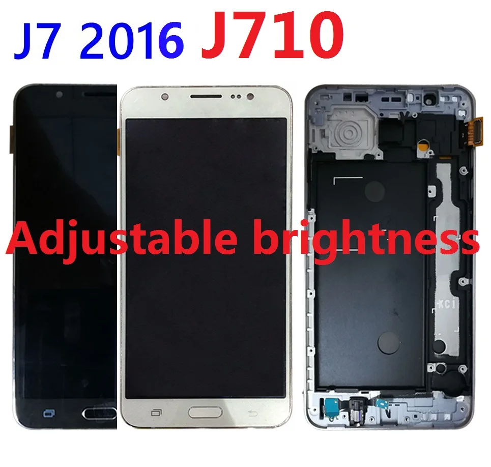 Сенсорный ЖК экран с дигитайзером в сборе и рамке для Samsung Galaxy J7 2016 J710F J710FN J710FN/DS