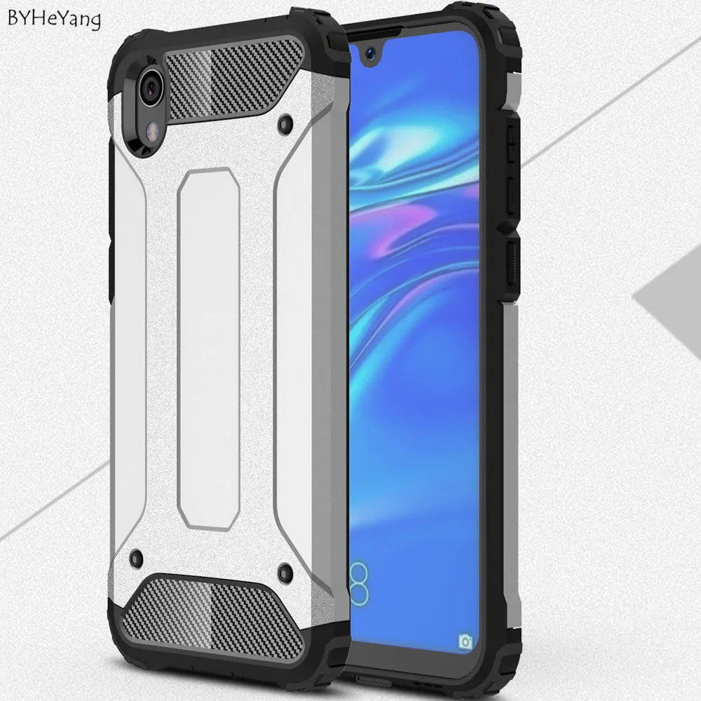 Чехол для Huawei Y5 2019 противоударный жесткий поликарбонатный Силиконовый мягкий