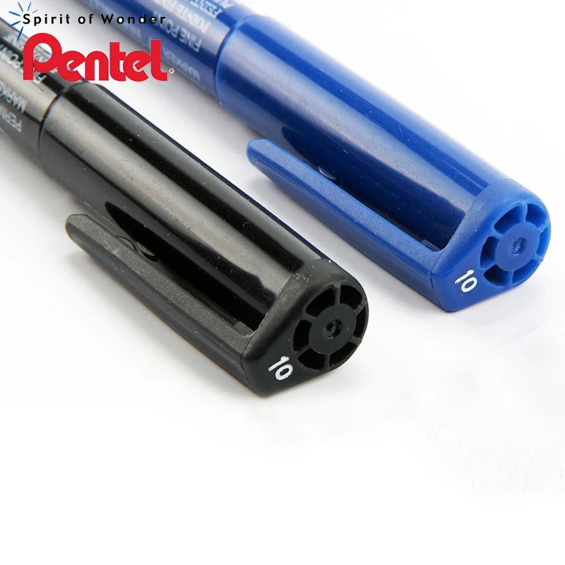 Перманентная зеленая маркерная ручка Pentel NMS50 1 0 м японские черные/синие/красные