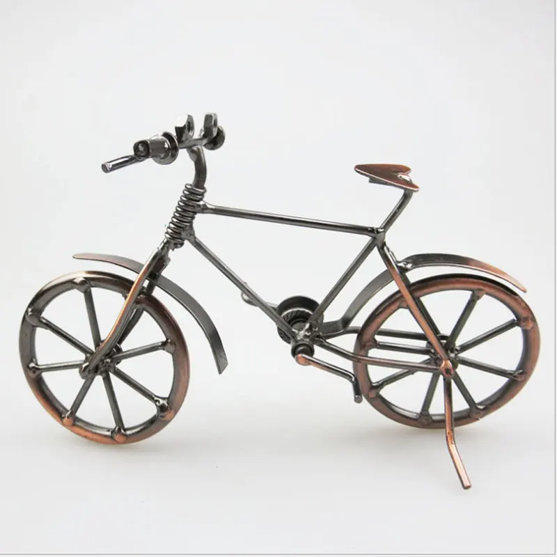 Винтажная мини модель велосипеда металлическая художественная игрушка для