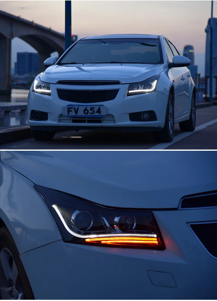 Фара в сборе для Chevrolet Cruze светодиодный фонарь дневного света светодиодный указатель поворота Ксенон ближнего света