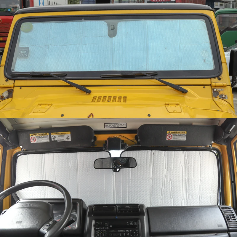 Автомобильный солнцезащитный козырек для лобового стекла HYZHAUTO Jeep Wrangler TJ JK JL 1997-2018