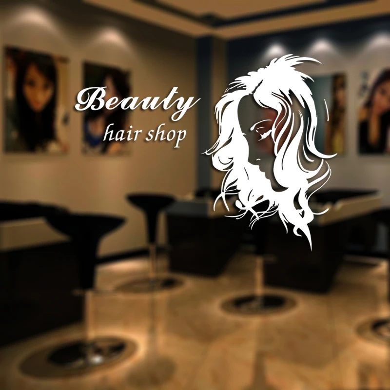 Наклейка для парикмахерской наклейка с ножницами салона красоты постеры именем