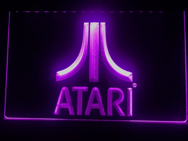 E022 Atari игра ПК логотип подарок дисплей светодиодный неоновый светильник знак