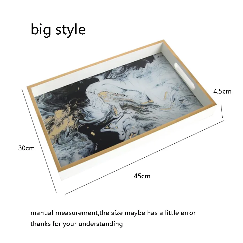 Modern Decor Display Plate MDF Ink Painting Storage Plates Tea Tray Teaware Accessories Teacup Teapot Mug Coffee Cup Holder | Дом и сад