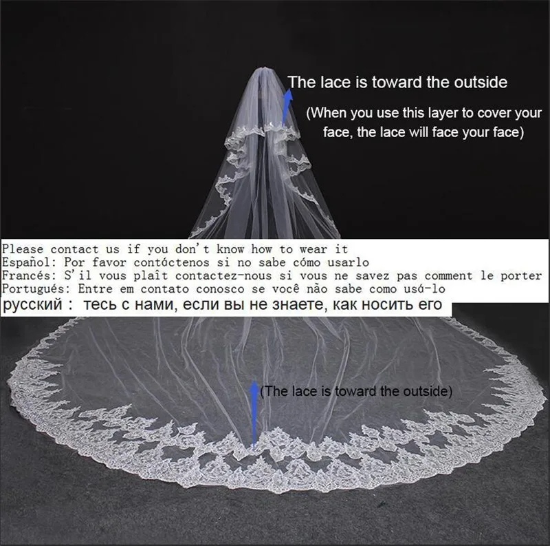 Роскошная Длинная свадебная фата 5 метров с блестками и кружевом|wedding veil with comb|wedding
