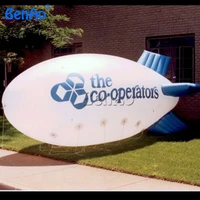 AO020 BENAO Crazy Price PVC 4m Long inflatable helium airshipblimpzeppelin with tail  DHL Free Shipping 100 Guarantee
