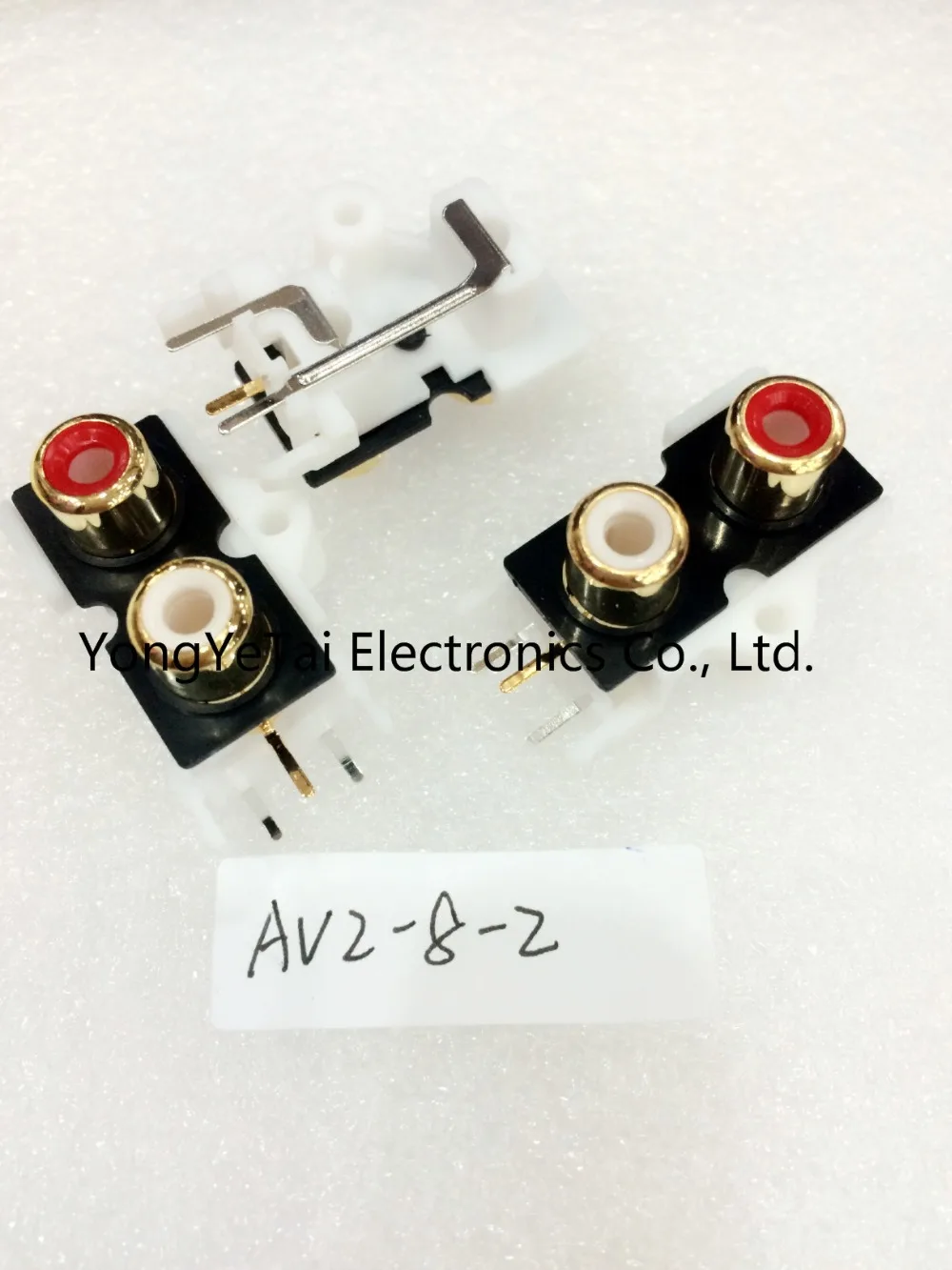 Разъем RCA AV &quotтюльпан&quot аудио разъем 2 отверстия AV2 8 два изогнутые ножки