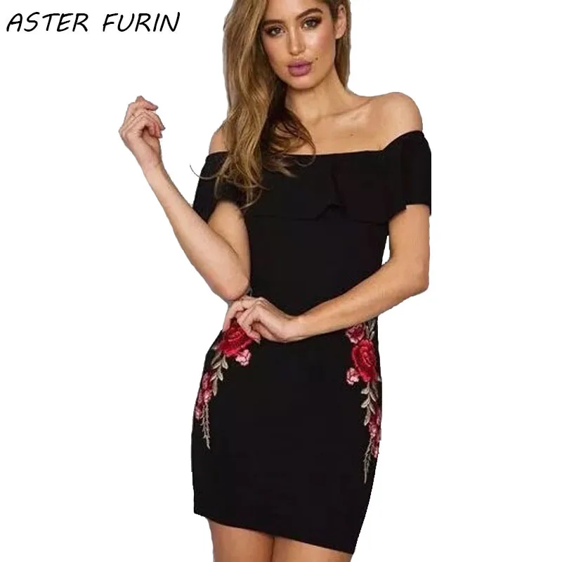 2017 сексуальные Fation Для женщин Vestidos платье дамы короткий рукав Slash Средства ухода