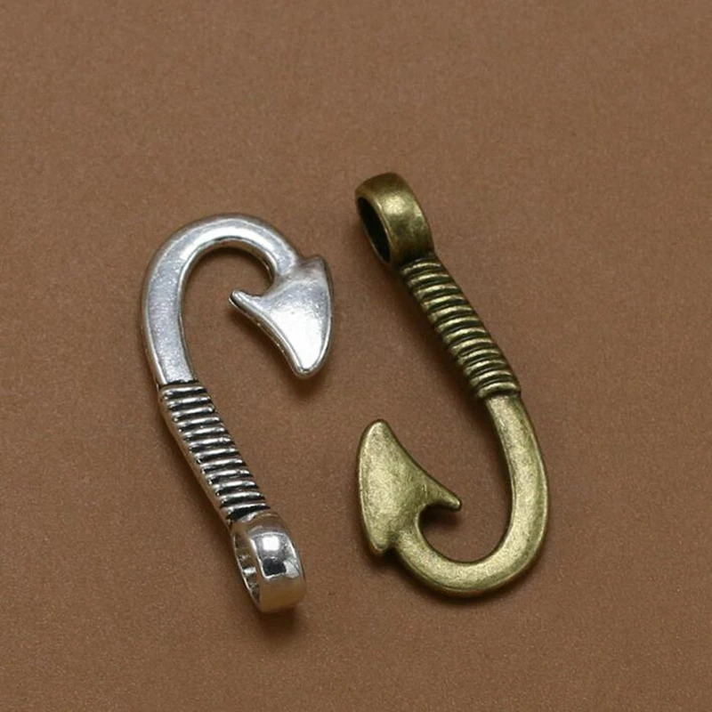 100 шт. античная серебряная бронза 30*13 мм крючки Мауи Шарм подвесной браслет