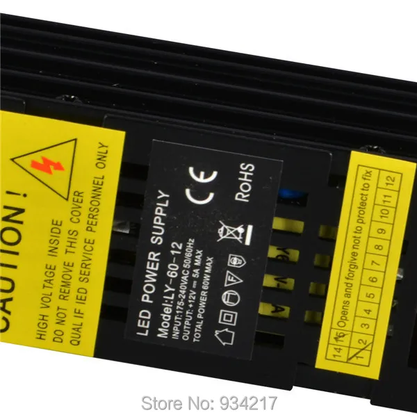 60W 12V 5A Стройное 2017 Новое прибытие ac dc 12v 220V laboratory power supply Один выход Для