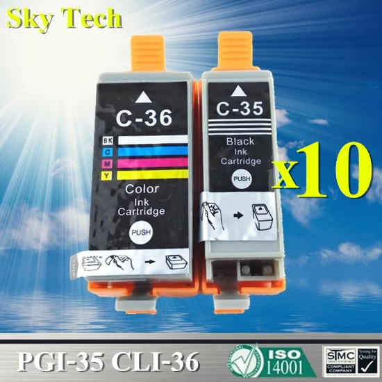 20X PGI35 CLI36 Compatible Ink Cartridges For Canon PGI-35 CLI-36 IP100B IP100 mini260 mini320 / With Battery | Компьютеры и офис