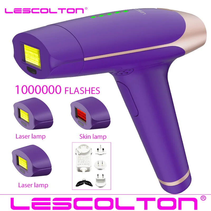 1000000times purple Lescolton 1900000 раз T009 постоянный лазерный эпилятор IPL эпилятор ipl эпилятор для депиляции всего тела ipl лазерный эпилятор - Цвет: 1000000times purple