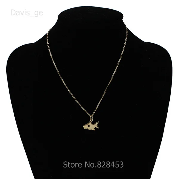 2015 новых мужчин мода ювелирных изделий ужасно акула подвески 18 &quot + 3 короткое