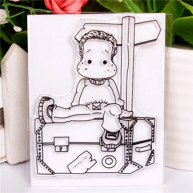 DLKSDI мальчик toon прозрачный штамп DIY силиконовые уплотнения