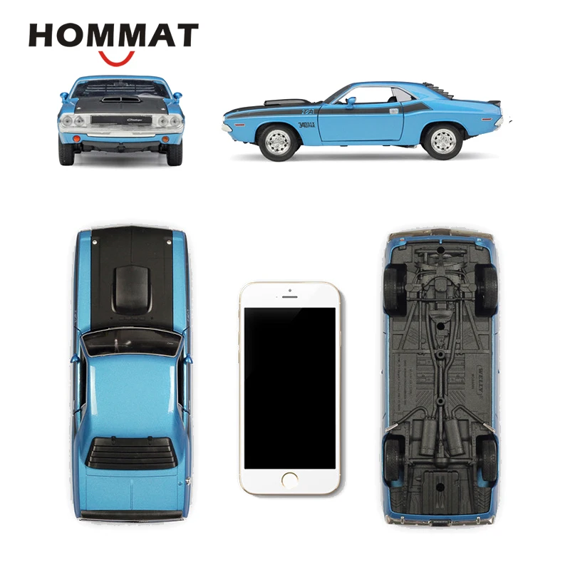 HOMMAT Simulation Welly 1:24 Scale 1970 Dodge Challenger T \ A Модель из мускулистого сплава Игрушечная