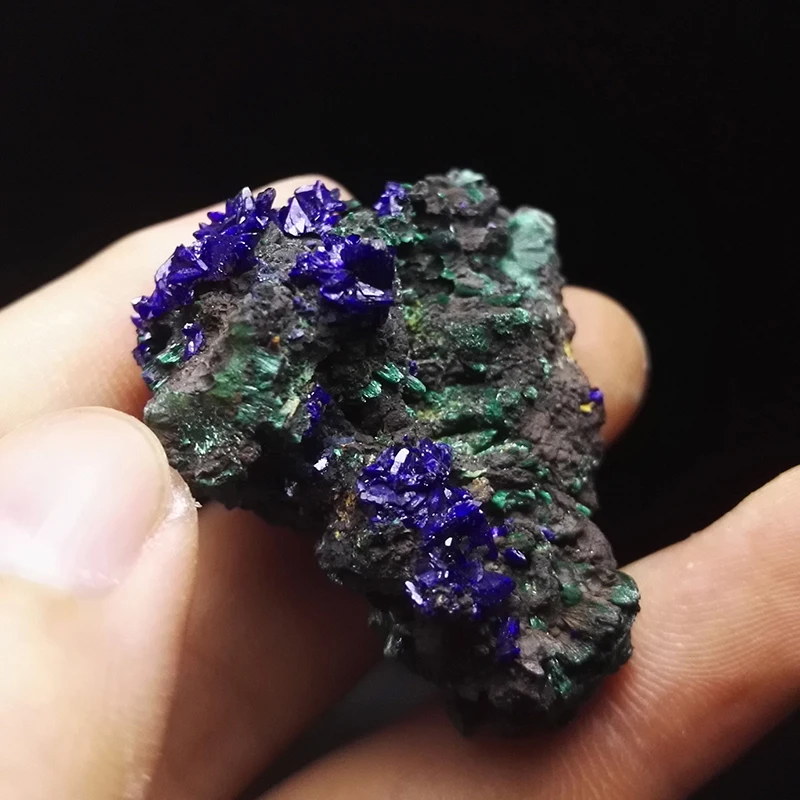 24g натуральных камней и минералов Малахитовый Азурит руды хрустальные образцы синий руды A11 07